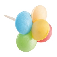 Figure de gaufrette en forme de ballons pour gâteaux de 8 cm - Dekora - 50 unités