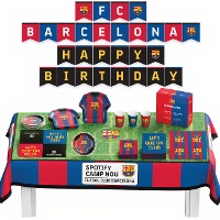 Pack para fiesta de FC Barcelona - 6 personas - 44 piezas