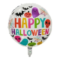 Ballon Happy Halloween aux couleurs vives 45 cm - Party love