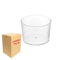Gobelets en plastique transparent réutilisables de 240 ml, réutilisables, plats - 360 unités
