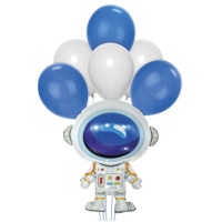 Bouquet d'astronautes bleu et blanc - Eurofiestas - 7 unités