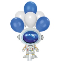 Bouquet d'astronautes bleu et blanc - 7 pcs.