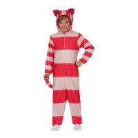 Costume de chat rayé rose d'Alice pour enfants