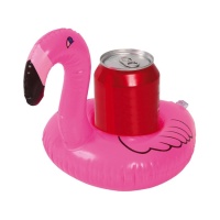 Porte-gobelet gonflable en forme de flamant rose 24 x 16,5 cm