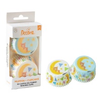 Capsules de cupcake ourson et lune - Decora - 36 unités