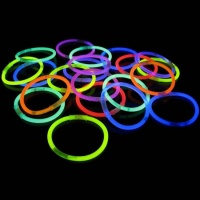 Bracelets lumineux en couleurs assorties - 50 pièces.