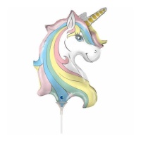 Ballon tête de licorne pastel 20 x 30 cm - Grabo - 10 pcs.