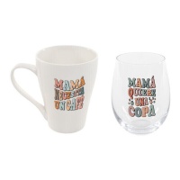 Set de tasses et de mugs Maman - 2 pièces