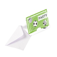 Invitations pour une fête de football - 8 pièces