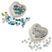 paillettes en cercle de 1 cm avec paillettes - 5 gr