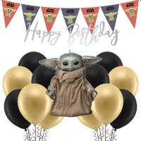 Kit de décoration pour la fête de Baby Yoda - 23 pièces