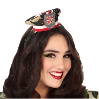Bandeau avec mini chapeau militaire