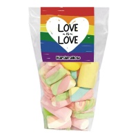 Sachet de guimauves multicolores Love is Love 90 gr - 1 unité