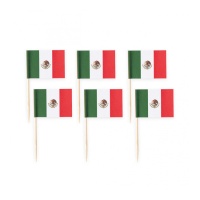 Pique drapeau mexicain 6,5 cm - 50 pcs.