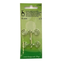 Boutons-pression en plastique de 1,5 cm - Poney - 2 paires