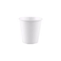 Gobelets en carton blanc biodégradable de 120 ml - 30 pièces.