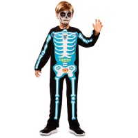Costume de squelette bleu pour enfants