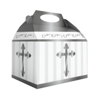 Carton argenté pour la première communion - 12 pcs.