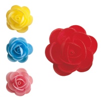 Gaufrettes de fleurs de rose 4,5 cm - Dekora - 50 unités