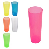 Gobelets en plastique colorés de 300 ml - 6 pièces.