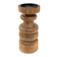 Bougeoir en bois 21 cm - DCasa