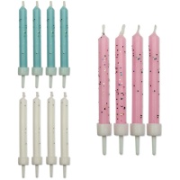 bougies à paillettes de 6,2 cm - PME - 10 pièces