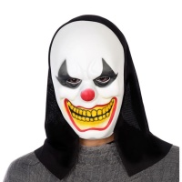 Masque de clown sinistre avec cagoule