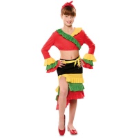 Costume de rumbero rouge pour filles