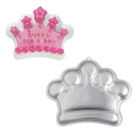 Moule à couronne de princesse en aluminium anodisé 33 x 24,5 cm - Wilton