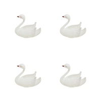 Dessus de gâteau cygne blanc 7 x 6 x 3 cm - Dekora - 144 pcs.