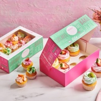 Boîte pour 6 cupcakes ou 15 mini cupcakes 24 x 16 x 8 cm - FunCakes - 3 unités