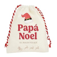 Sac cadeau de 15 x 12 x 1 cm de Père Noël - 1 unité