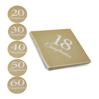 Serviettes de table Gold Collection 16,5 x 16,5 cm - 12 pcs.