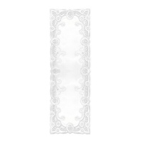 Napperon rectangulaire en papier blanc 17 x 48 cm - 7 pcs.