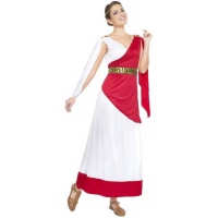 Costume romain rouge pour femmes