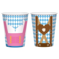 Gobelets en papier Oktoberfest 250 ml - 8 pcs.