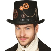 Chapeau steampunk avec engrenages