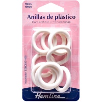 Anneaux en plastique 1,9 cm - Ourlet - 10 pcs.