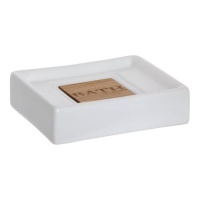 Porte-savon pour le bain blanc 11 x 8,5 cm