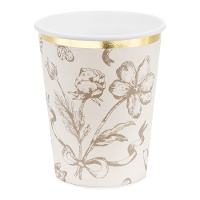 Verres à fleurs vintage 220 ml - 6 unités