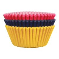 Capsules pour petits gâteaux de couleur primaire - PME - 60 pièces.