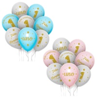 Mon premier anniversaire Ballons en latex - 8 pcs.