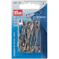 Épingles de sûreté en tailles assorties 2,7, 3,8 et 5 cm - Prym - 18 pcs.