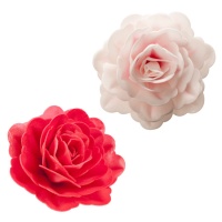 Gaufrette rose géante 12,5 cm - Dekora - 1 unité