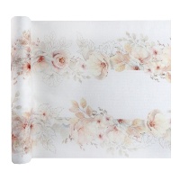 Chemin de table à motif floral rose de 36 cm - 3 m