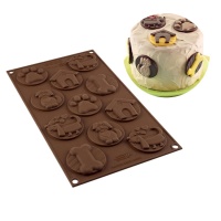 Moule à Chocolat en Silicone pour Chien 17 x 29,5 cm - Silikomart - 11 cavités