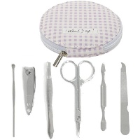 Kit de manucure Vichy lilas rond - 6 pièces