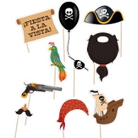 Kit pour photomaton Pirate - 10 unités