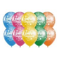 Ballons de baudruche 30cm colorés - 10 unités