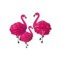 Pendentifs nids de flamants roses - 3 pcs.